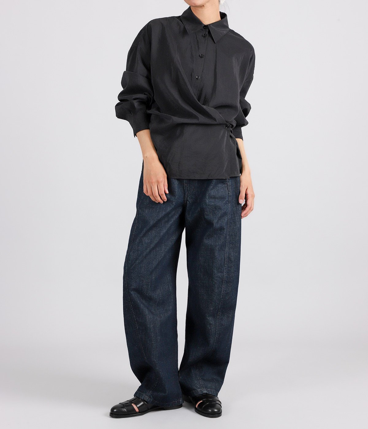 レディース】STRAIGHT COLLAR TWISTED SHIRT | LEMAIRE(ルメール