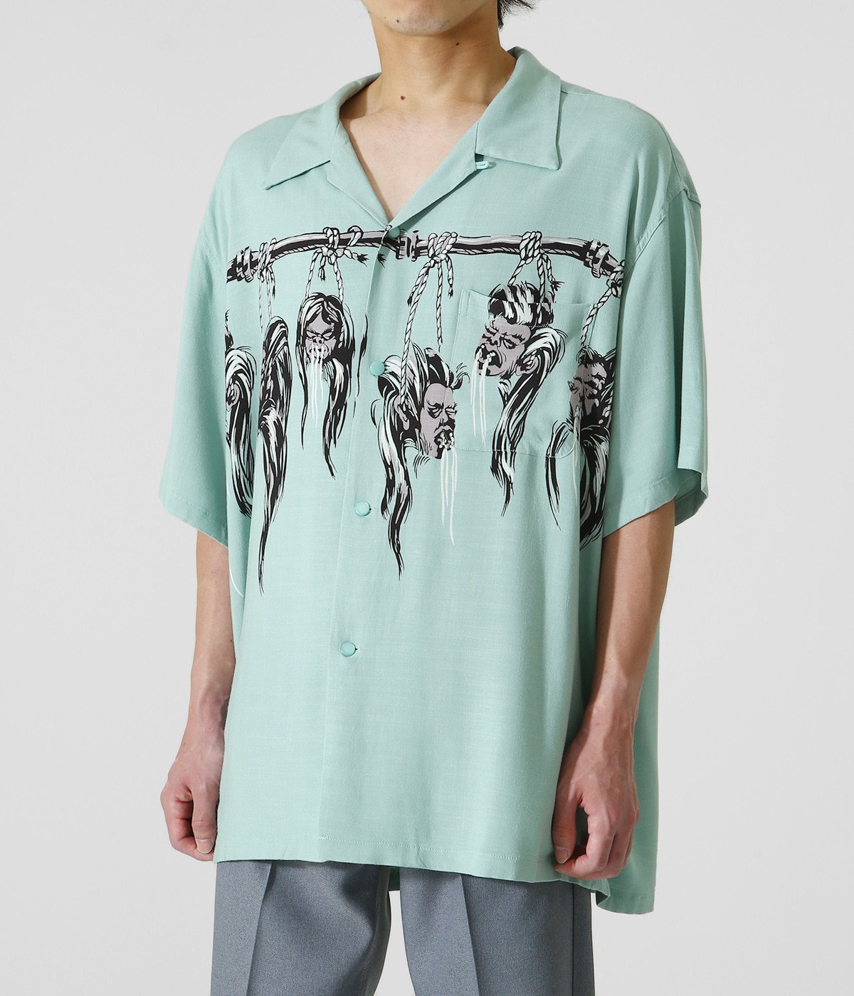 Star Of Hollywood スターオブハリウッド Shrunken Head Hopsack Rayon S S Open Shirt トップス 半袖シャツ メンズ の通販 Arknets アークネッツ 公式通販 正規取扱店
