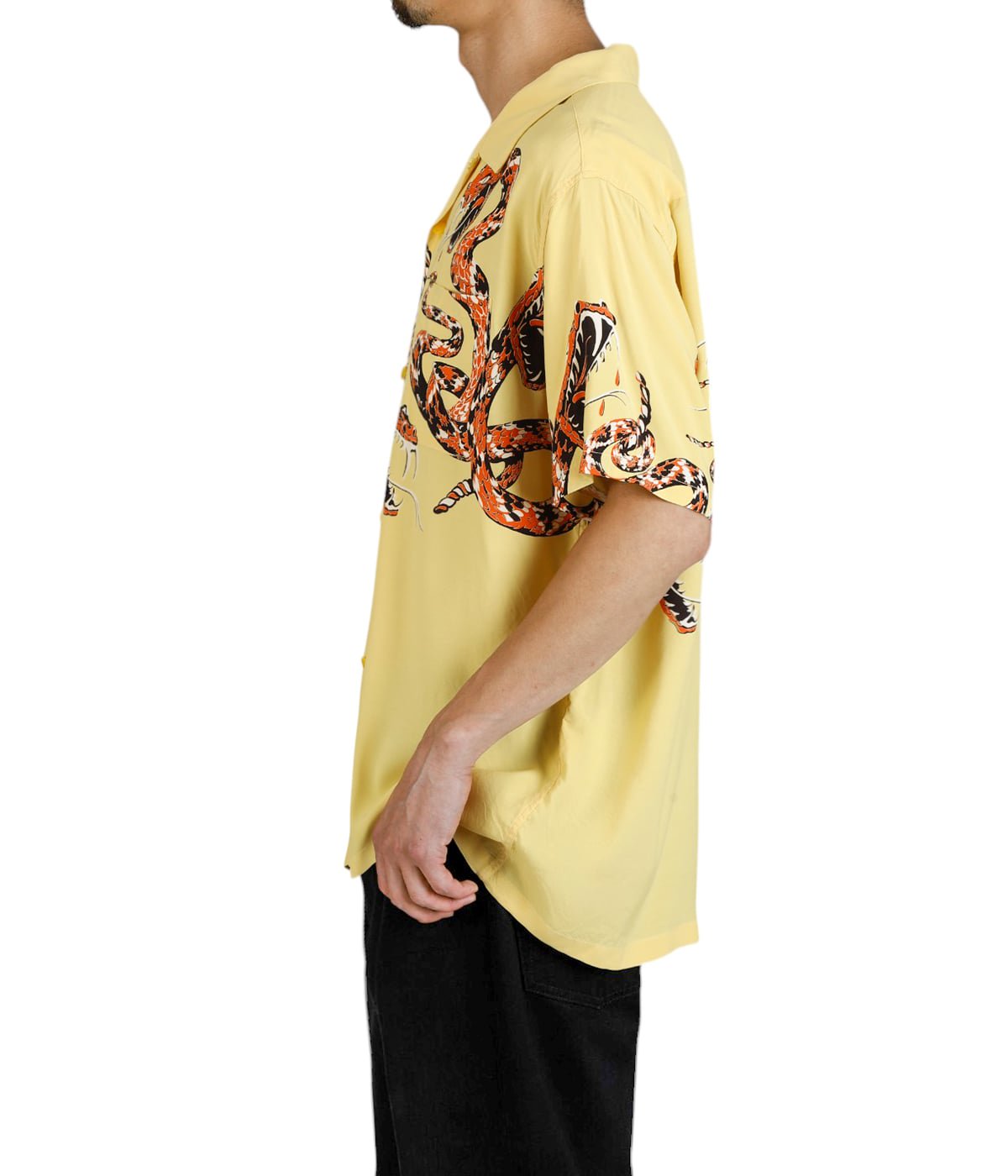 RATTLE SNAKE” HIGH DENSITY RAYON S/S OPEN SHIRT | STAR OF