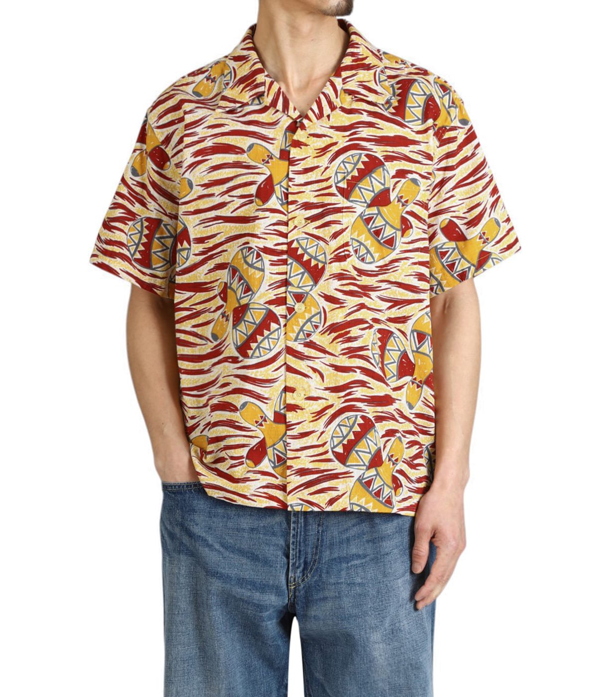 MARACAS” DOBBY COTTON S/S OPEN SHIRT | STAR OF HOLLYWOOD(スター