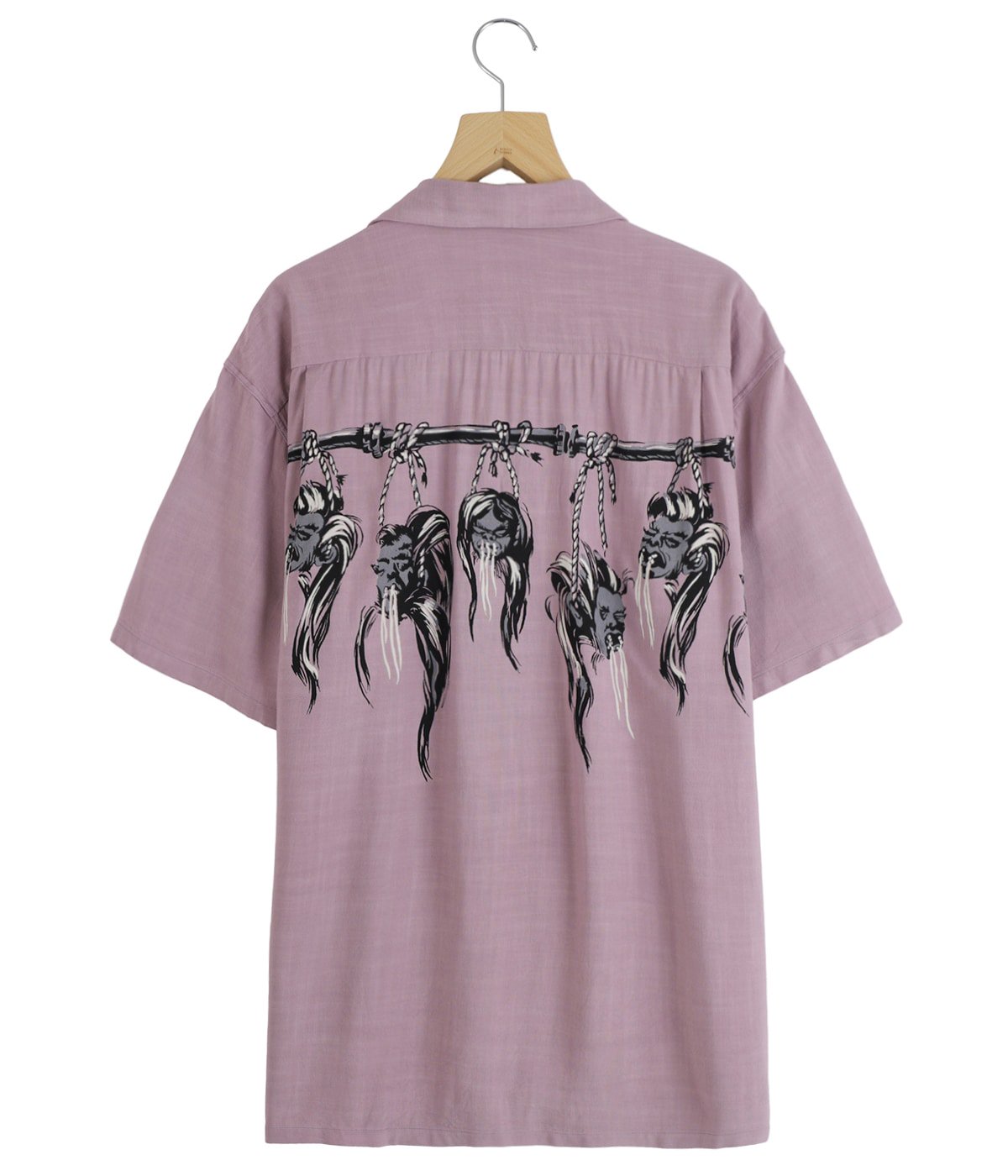 SHRUNKEN HEAD“ HOPSACK RAYON S/S OPEN SHIRT | STAR OF HOLLYWOOD