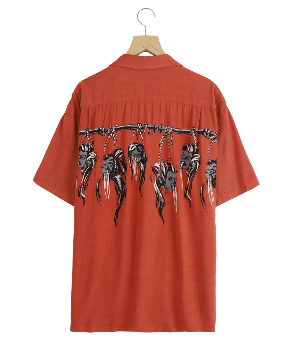 SHRUNKEN HEAD“ HOPSACK RAYON S/S OPEN SHIRT | STAR OF HOLLYWOOD