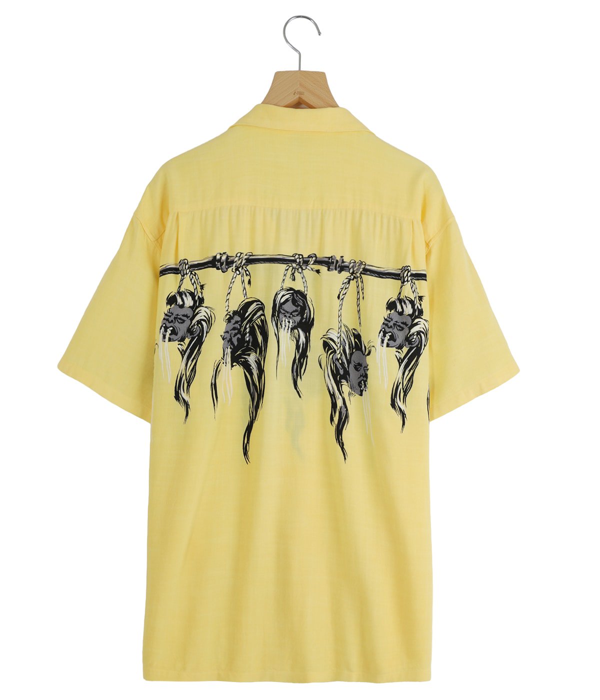 SHRUNKEN HEAD“ HOPSACK RAYON S/S OPEN SHIRT | STAR OF HOLLYWOOD