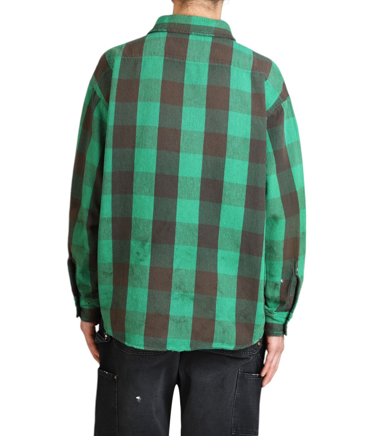 SAINT MXXXXXX 織地 シャツ チェック柄 Mサイズ SAINT MXXXXXX 織地