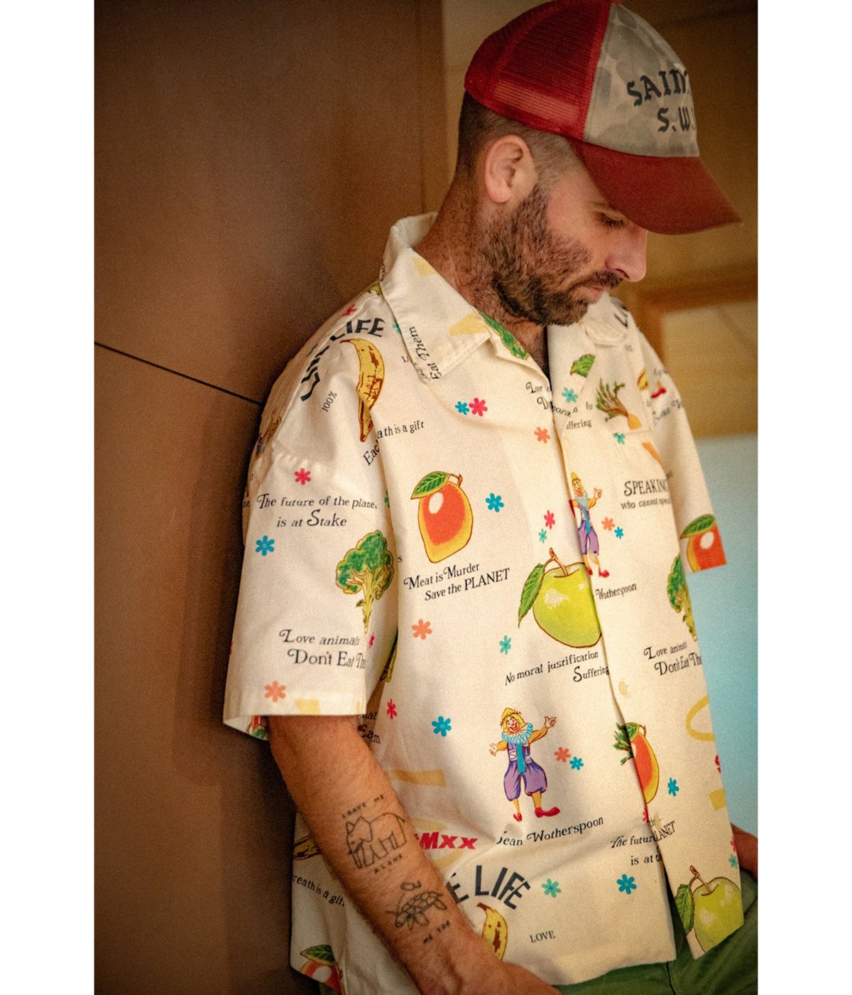 BABYL XL Tシャツ & 大阪ストラップ、扇子セット SW_OPEN COLLAR SHIRT | SAINT Mxxxxxx(セント マイケル) / トップス