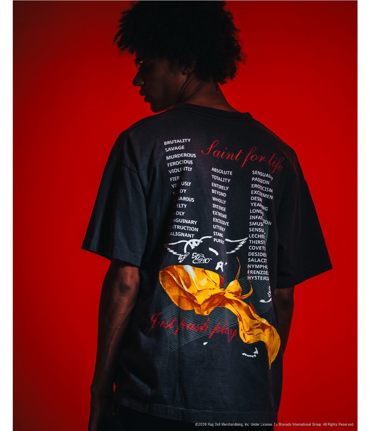 SAINT Mxxxxxx × AEROSMITH Tシャツ XLサイズ AS_SS T-SHIRT/AEROSMITH | SAINT Mxxxxxx(セント マイケル