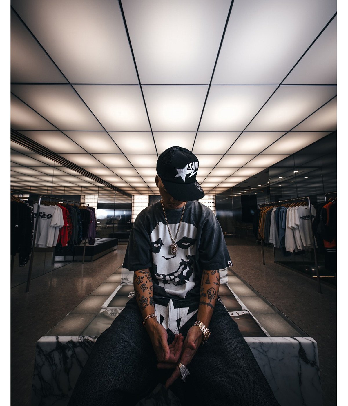 BAPE_SS T-SHIRT/ALWAYS LOVE | SAINT Mxxxxxx(セント マイケル BAPE_SS T-SHIRT/ALWAYS LOVE | SAINT Mxxxxxx(セント マイケル