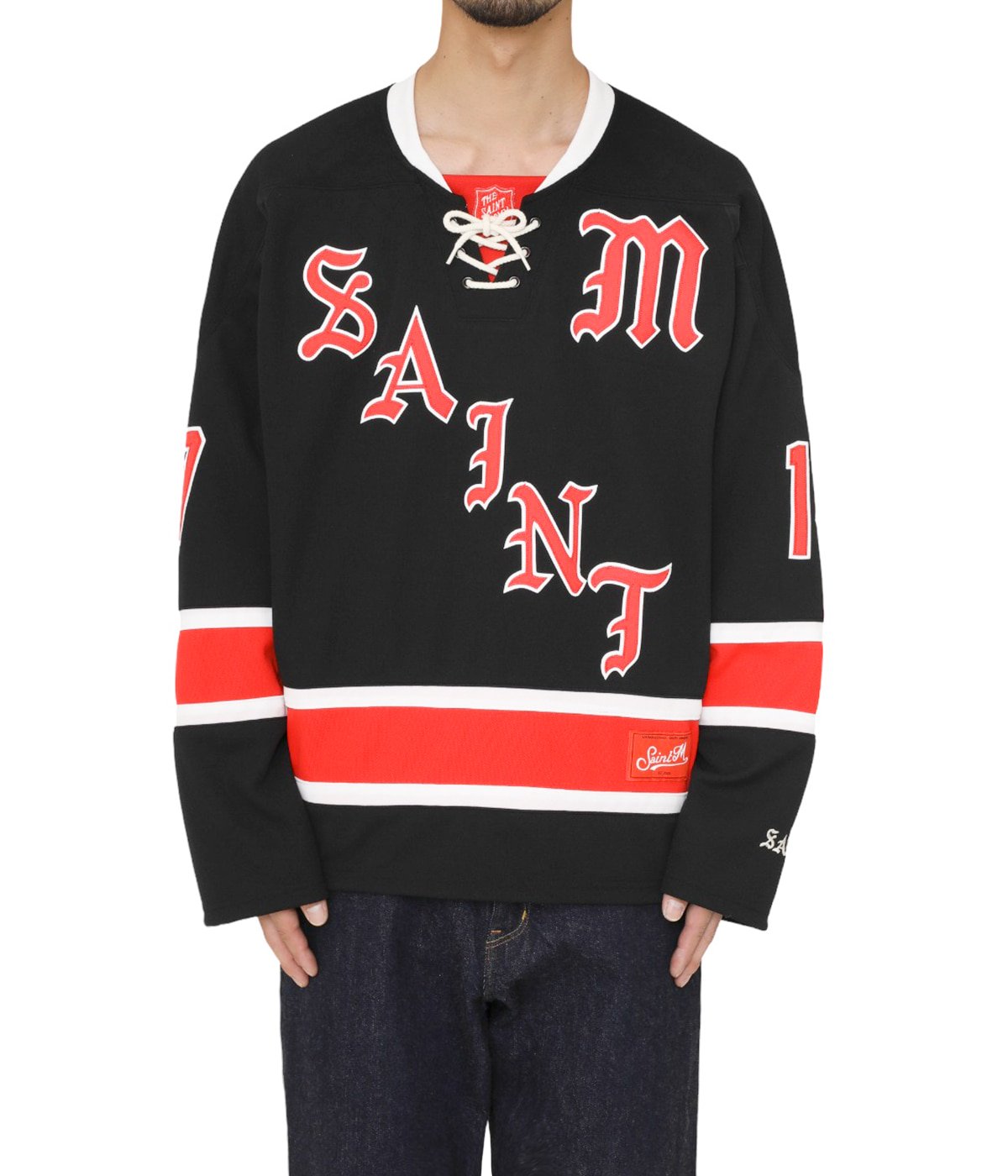 シャツ SAINT Mxxxxxx L/S GAME SHIRT BLACK ケーのゲー