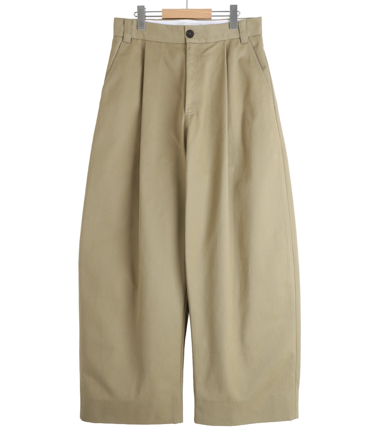 SORTE VOLUME PLEAT PANT -PEACHED COTTON TWILL- | STUDIO NICHOLSON
