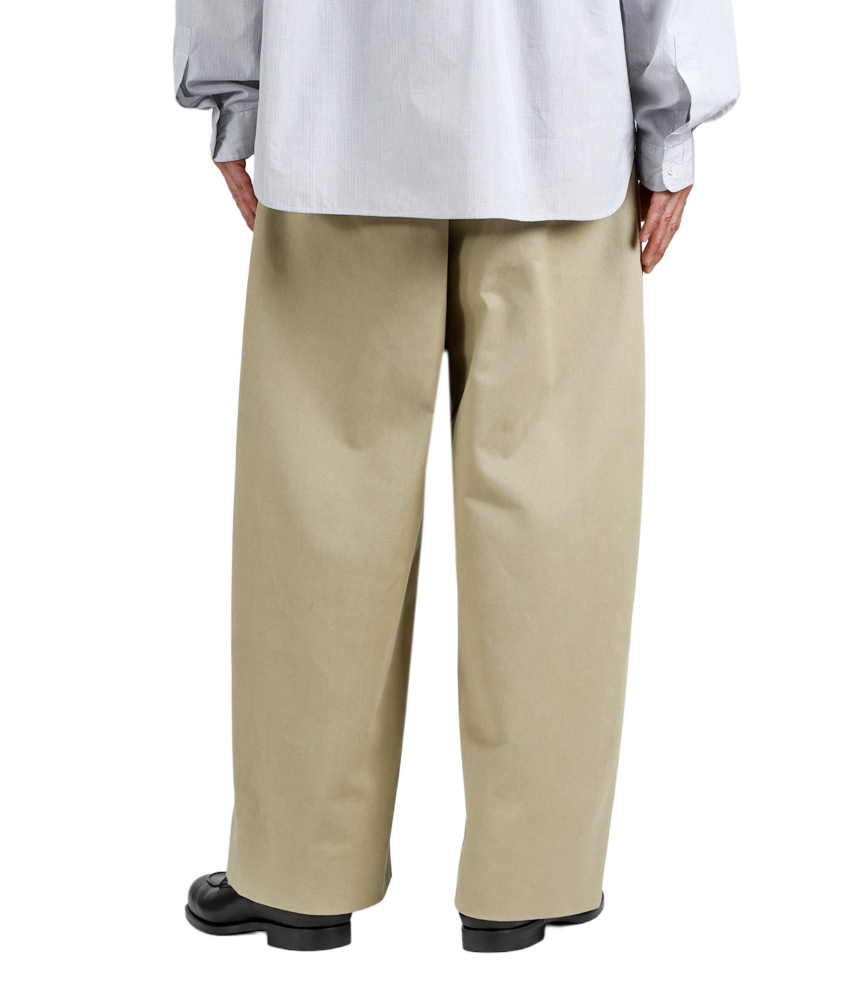 SORTE VOLUME PLEAT PANT -PEACHED COTTON TWILL- | STUDIO NICHOLSON