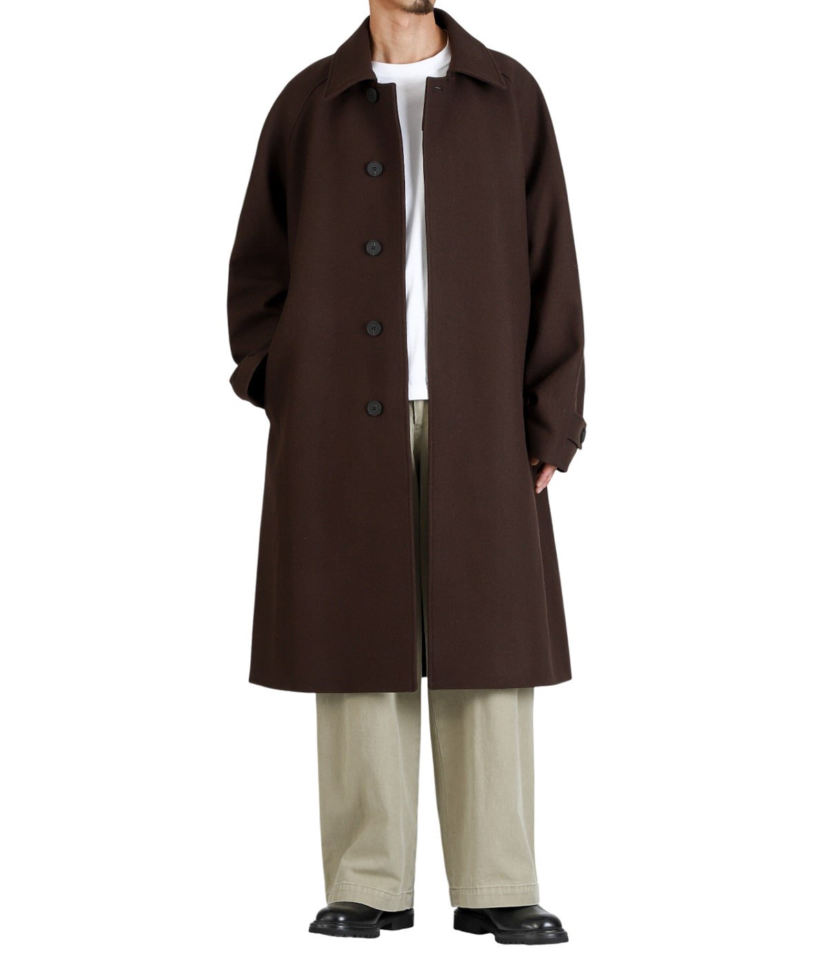 RAGLAN WOOL COAT - MELTON WOOL - | STUDIO NICHOLSON(スタジオ