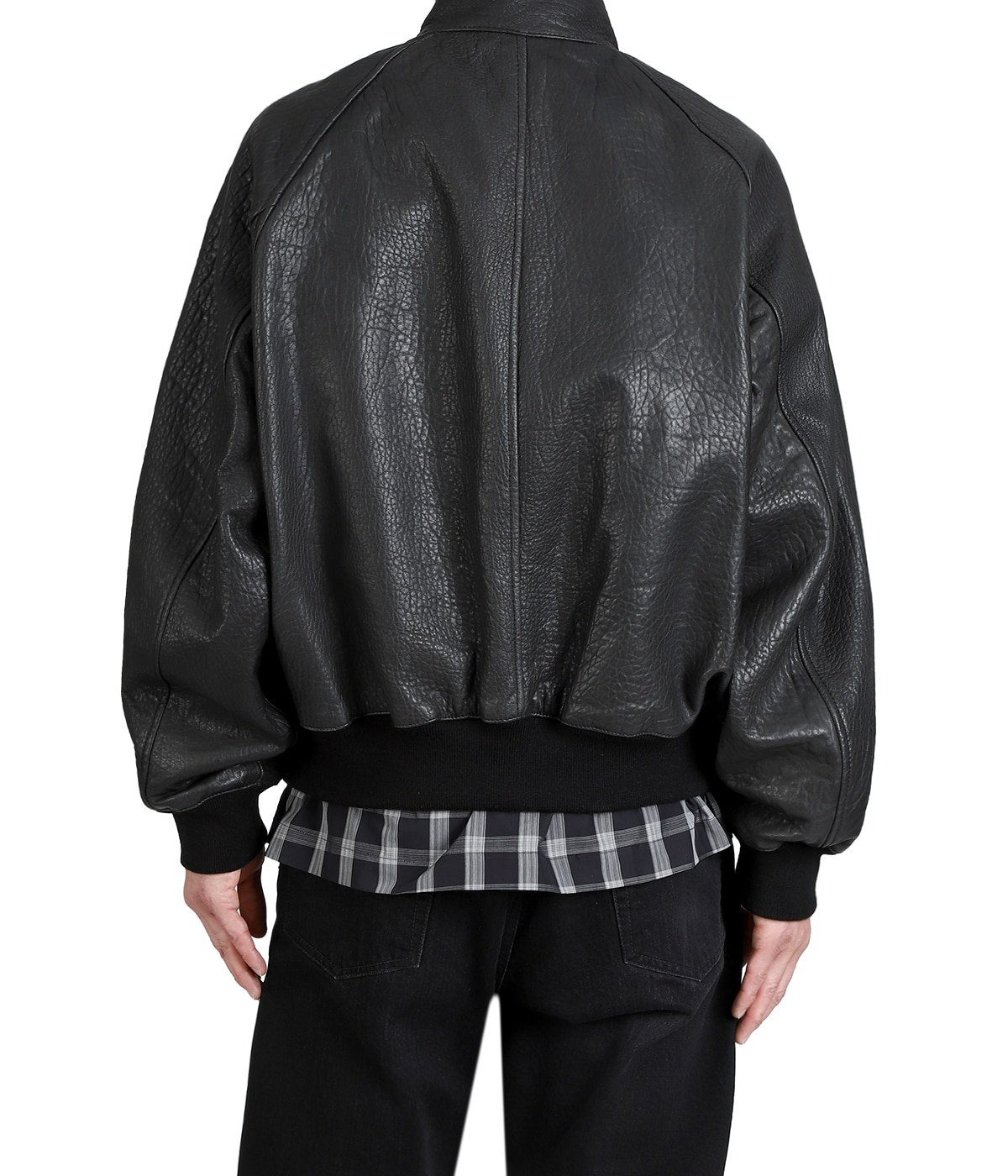 OVER HARRINGTON JACKET SNM-1355 -TEXTURED LEATHER- | STUDIO