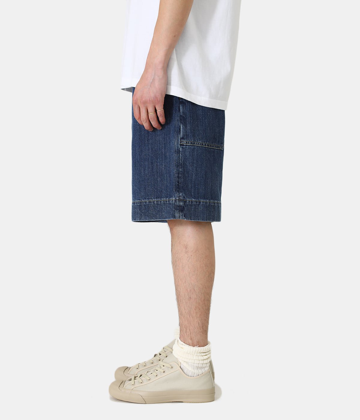 LUCIO ENZYME WASHED DENIM SHORTS