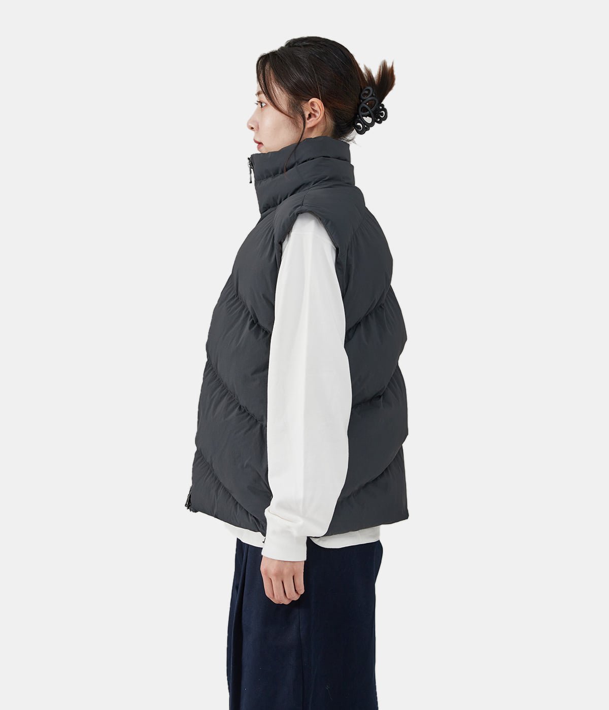 INJECTION ECODOWN PUFFER DOWN VEST - アウター