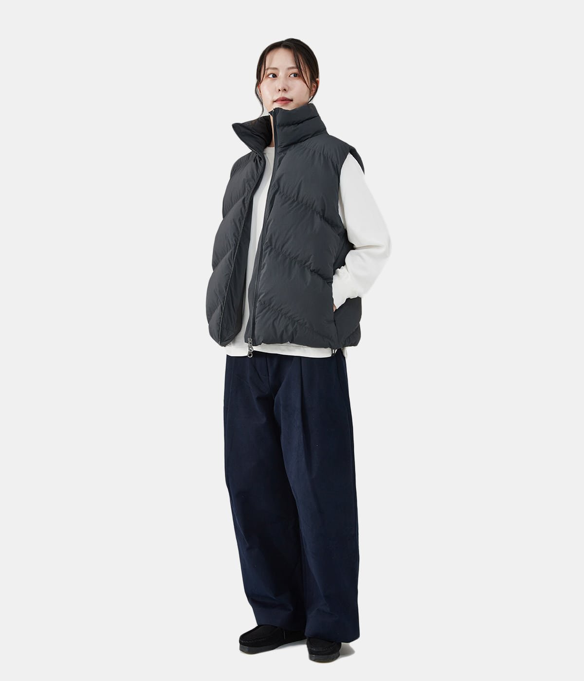 INJECTION ECODOWN PUFFER DOWN VEST - アウター