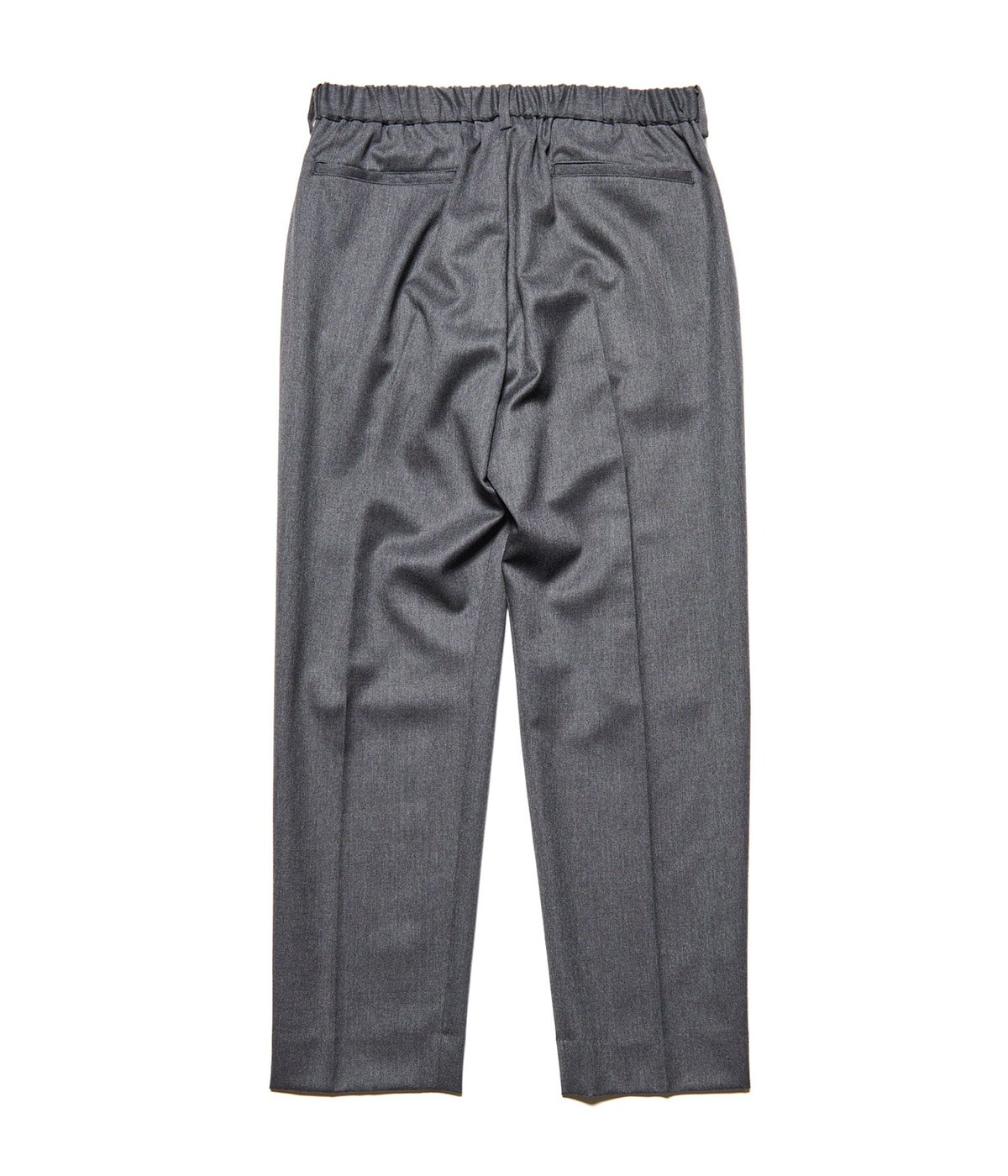 FLANNEL WOOL SHIRRING SLIM-FIT SLACKS | SOPHNET.(ソフネット