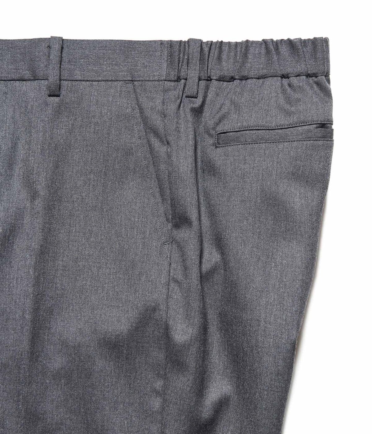 FLANNEL WOOL SHIRRING SLIM-FIT SLACKS | SOPHNET.(ソフネット
