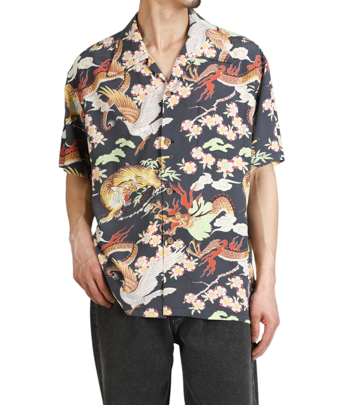 THE TRIANGULAR FIGHT“ S/S RAYON HAWAIIAN SHIRT | SUN SURF