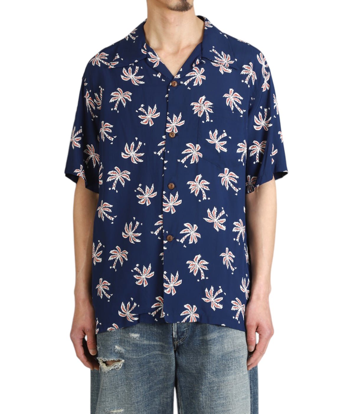 SCATTERED PALMTREE“ S/S RAYON HAWAIIAN SHIRT | SUN SURF(サンサーフ