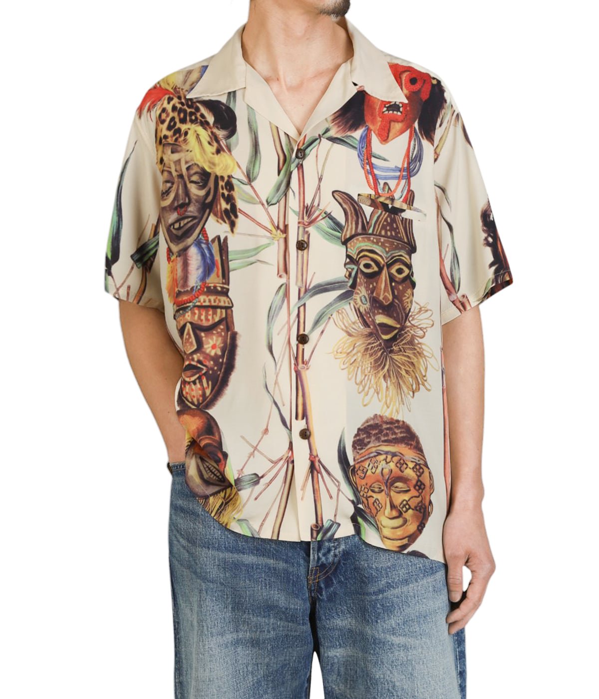 SUN SURF サンサーフRAYON “BATTLE MASK” SPECIAL EDITION レーヨンアロハシャツ「BATTLE MASK」 SUN SURF