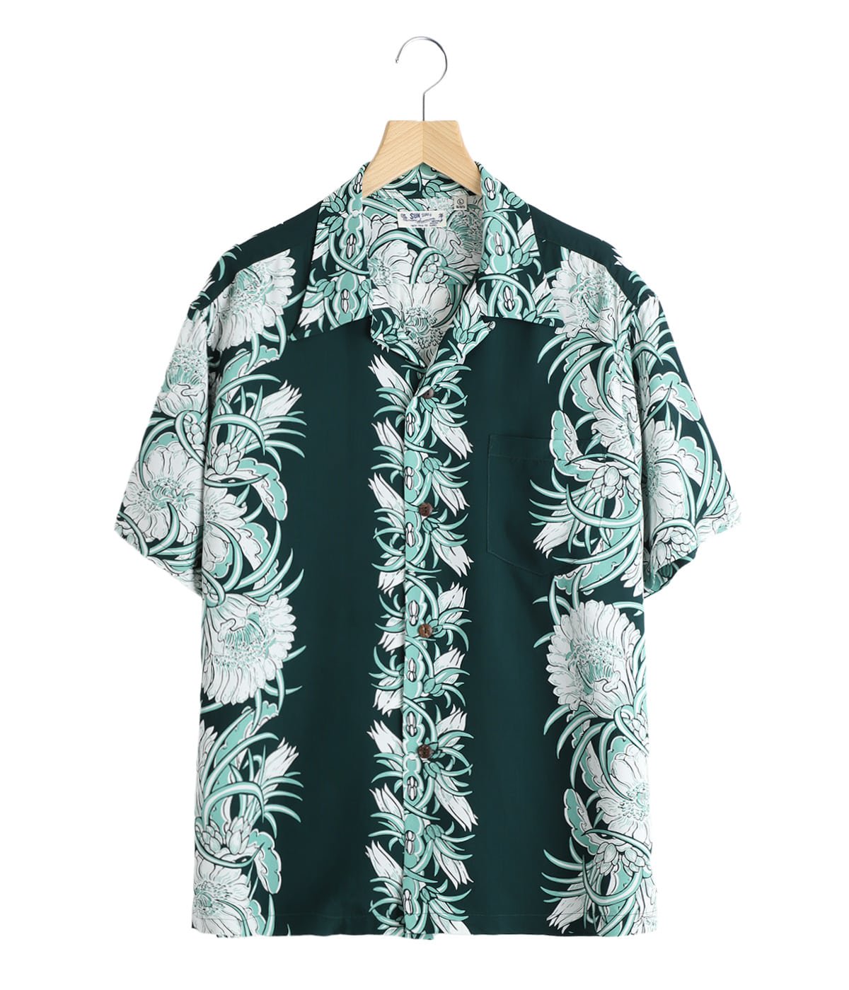 NIGHT BLOOMING CEREUS BORDER“ S/S RAYON HAWAIIAN SHIRT | SUN SURF