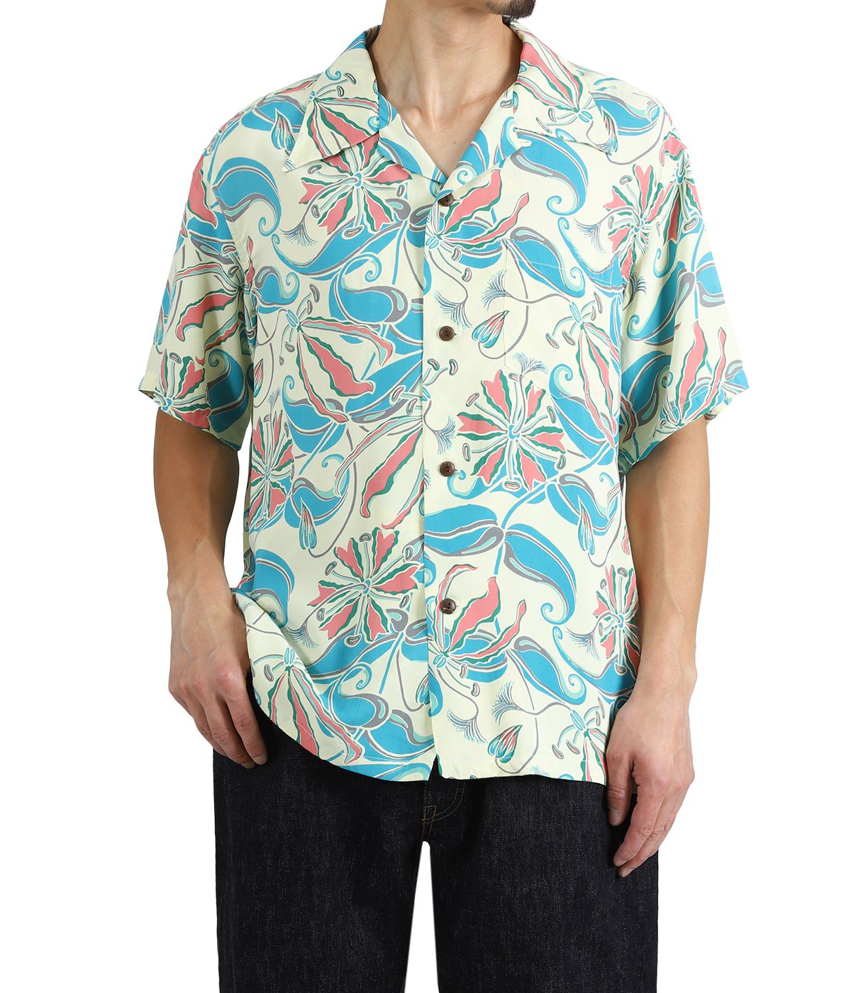 SPIDER LILY“ S/S RAYON HAWAIIAN SHIRT | SUN SURF(サンサーフ