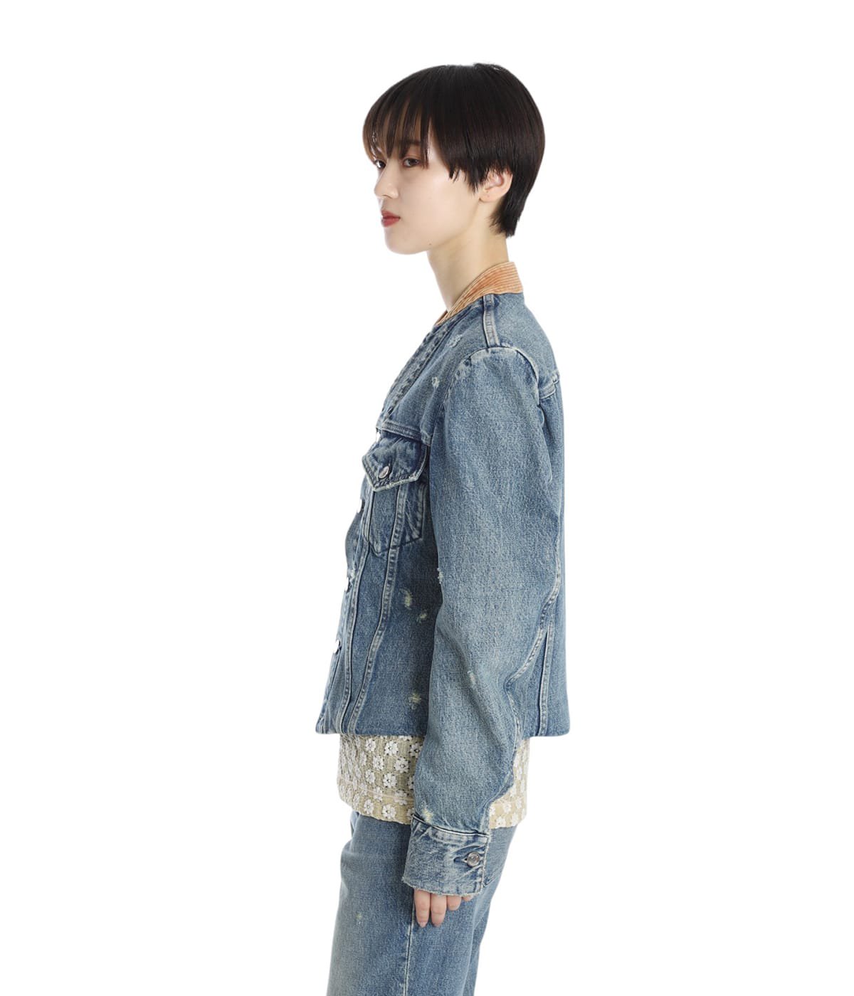 レディース】NO COLLAR TRUCKER JACKET | TANAKA(タナカ) / アウター