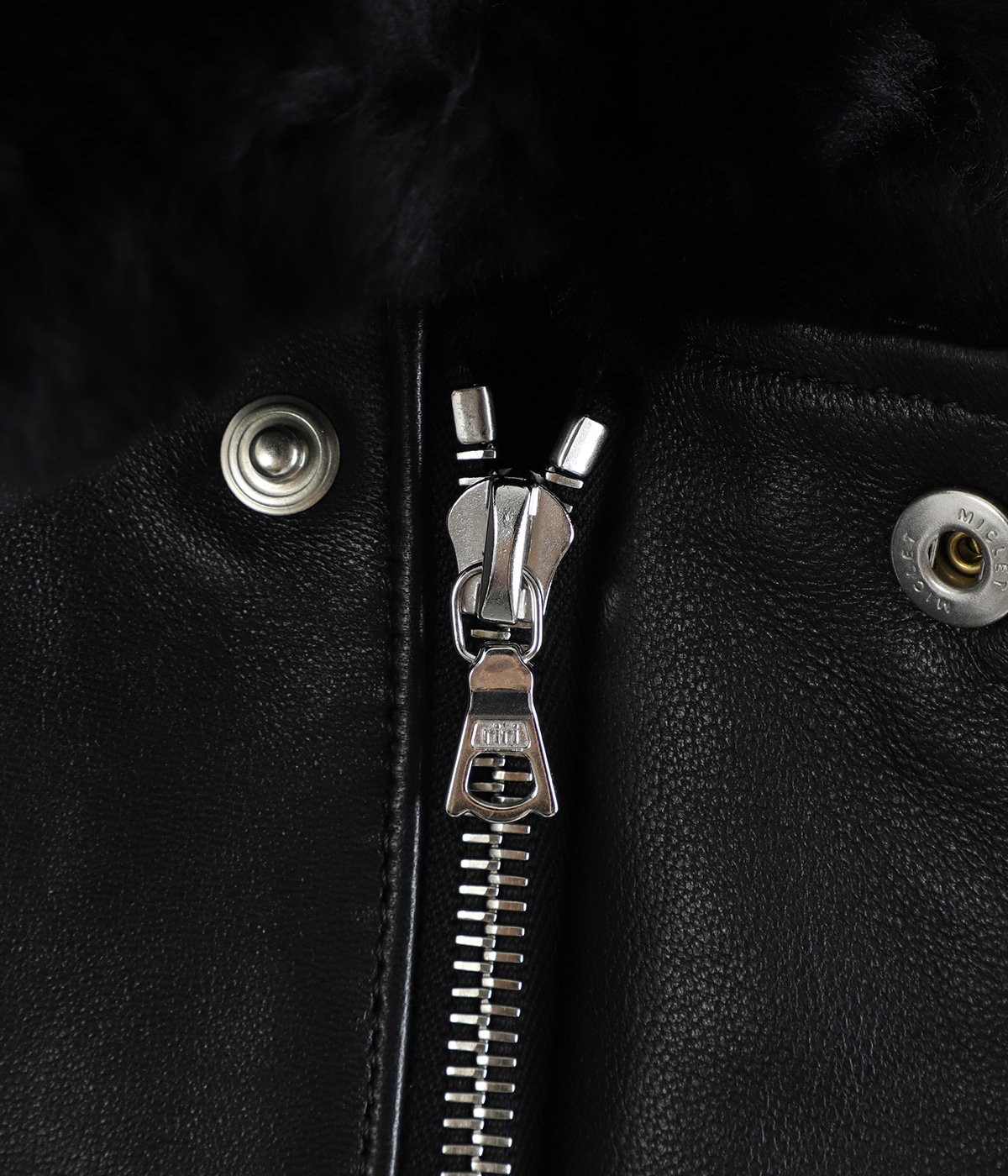ジャケット・アウター ssstein MOUTON COLLAR LEATHER ZIP JACKET ssstein/MOUTON COLLAR SHEEP LEATHER ZIP JACKET 