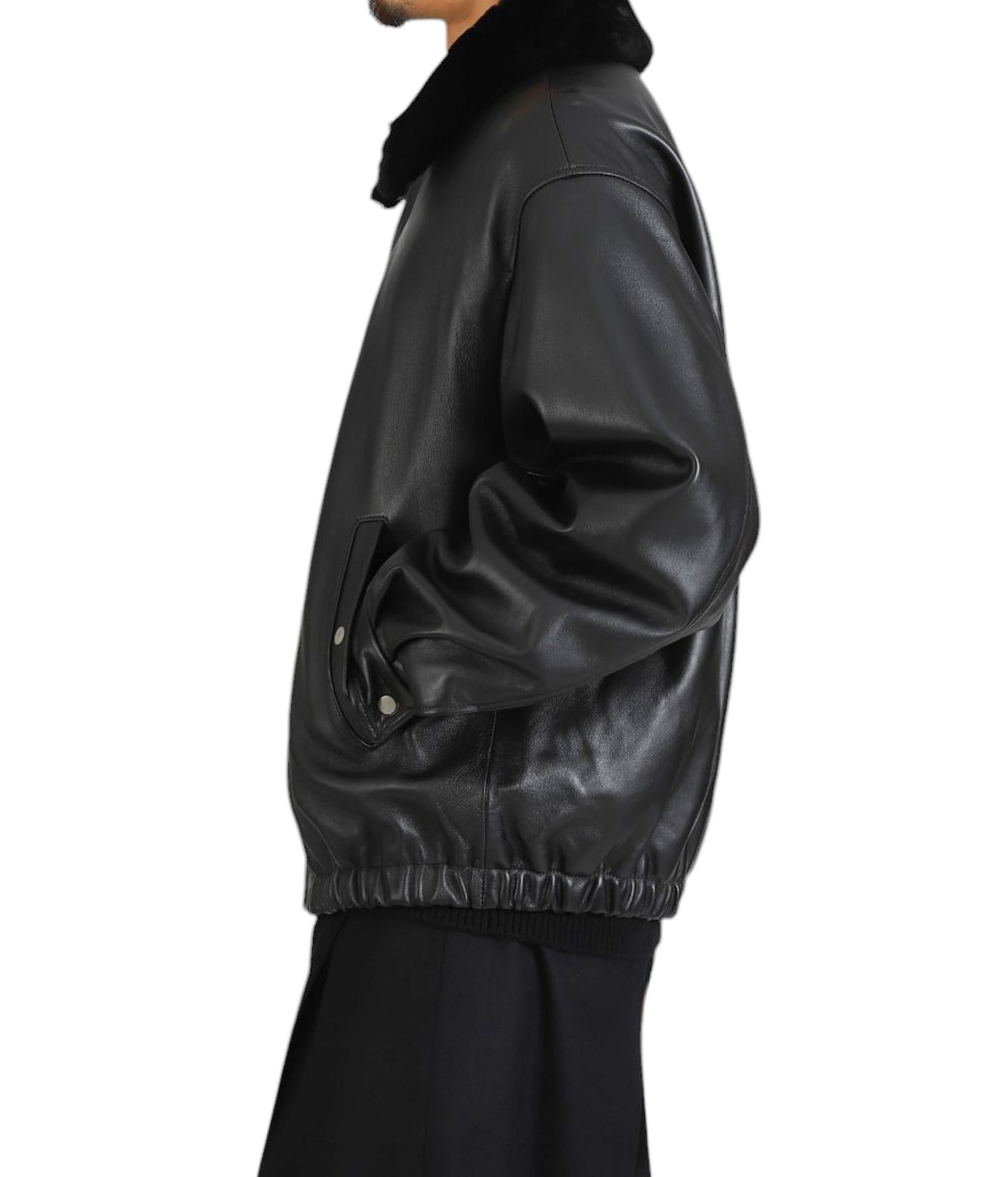 MOUTON COLLAR SHEEP LEATHER ZIP JACKET | ssstein(シュタイン