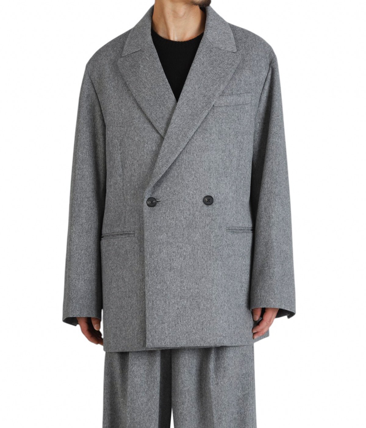 W/CA BEAVER BACK SLASH PEAK LAPEL JACKET | ssstein(シュタイン