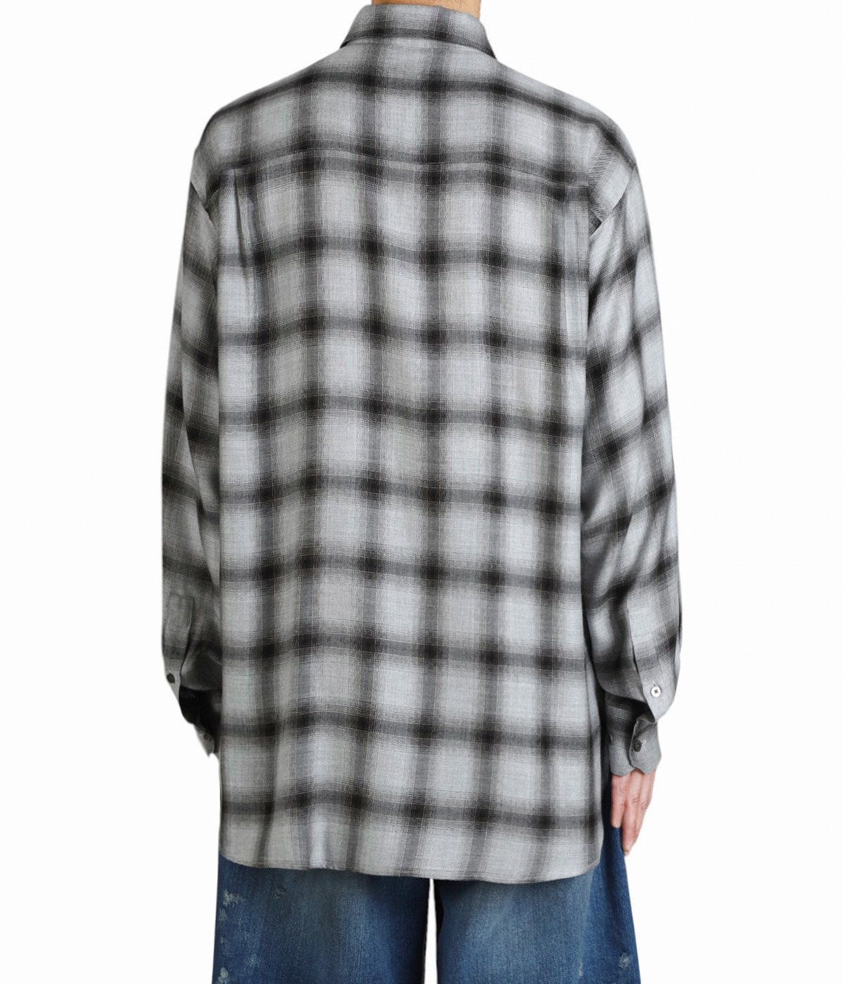 RAYON/LYOCELL CHECK OVERSIZED DOWN PAT SHIRT | ssstein(シュタイン