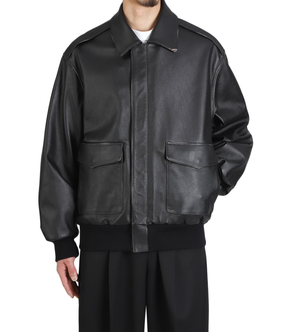 【最終値下】ssstein COWLEATHER VINTAGE FLIGHT ssstein COW LEATHER VINTAGE FLIGHT JACKET(Black) - DIMPLE