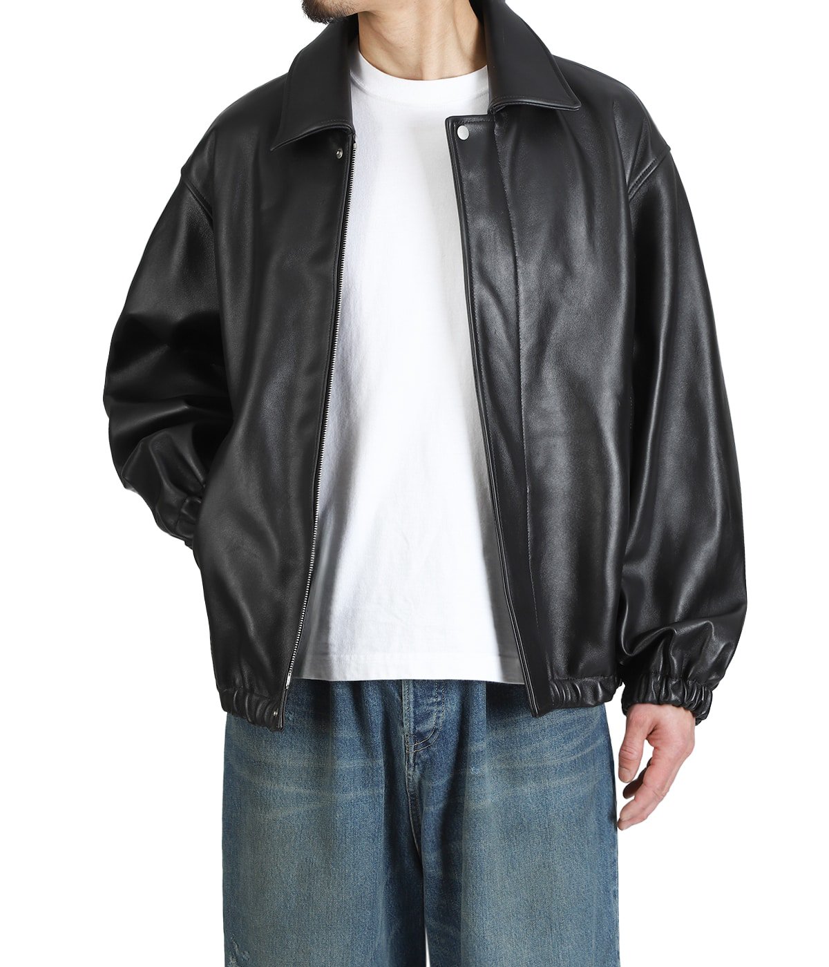 ジャケット・アウター PERMA STONE leather jacket MOUTON COLLAR SHEEP LEATHER ZIP JACKET | ssstein(シュタイン
