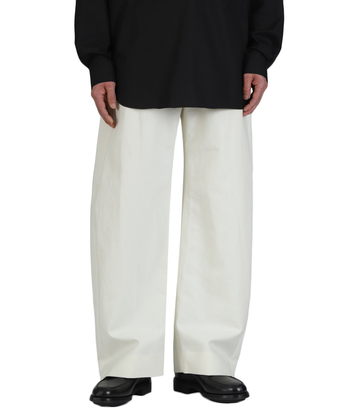 DOUBLE WEAVE COTTON ROUND PANTS | ssstein(シュタイン) / パンツ