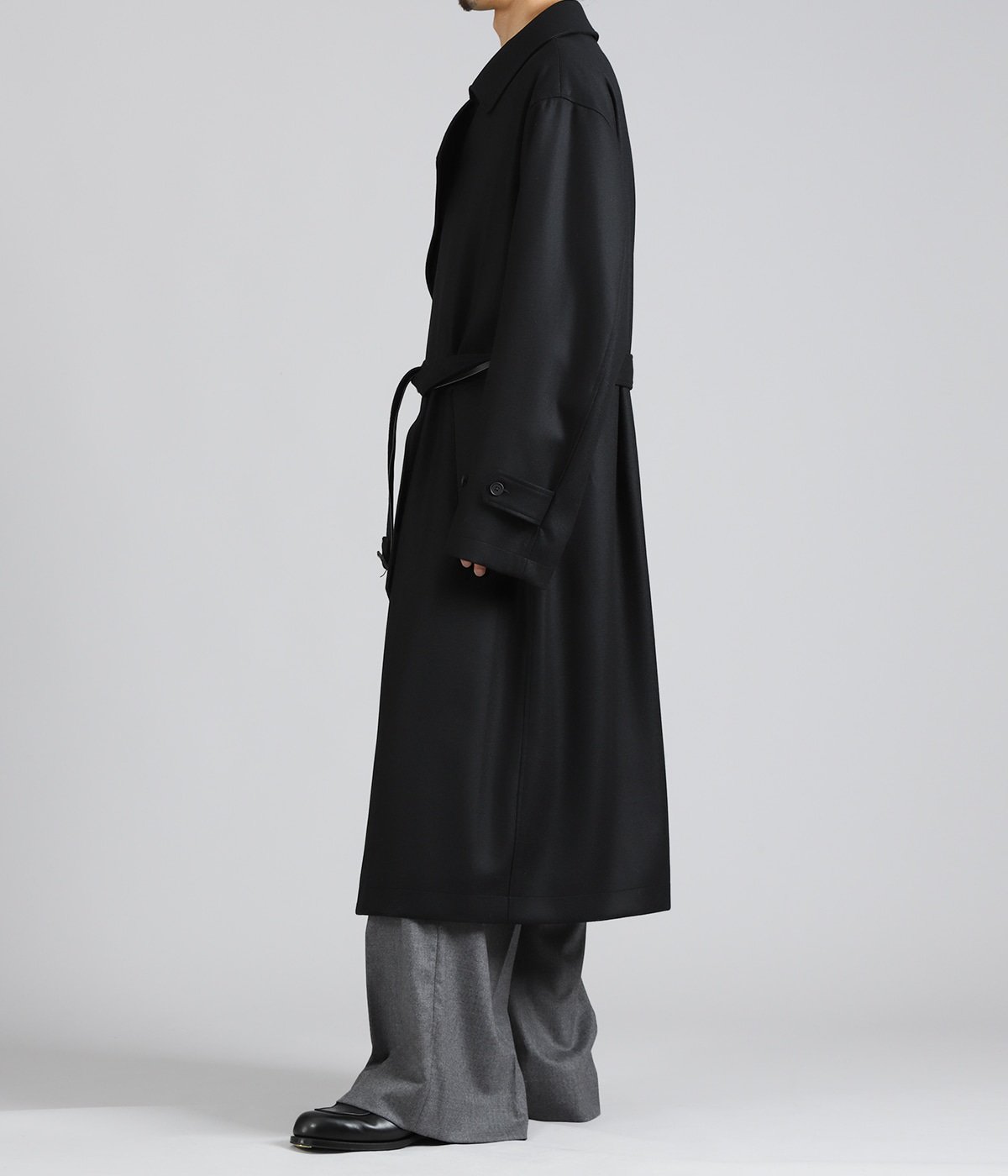 WOOL MELTON OVERSIZED DOUBLE BREASTED COAT | ssstein(シュタイン