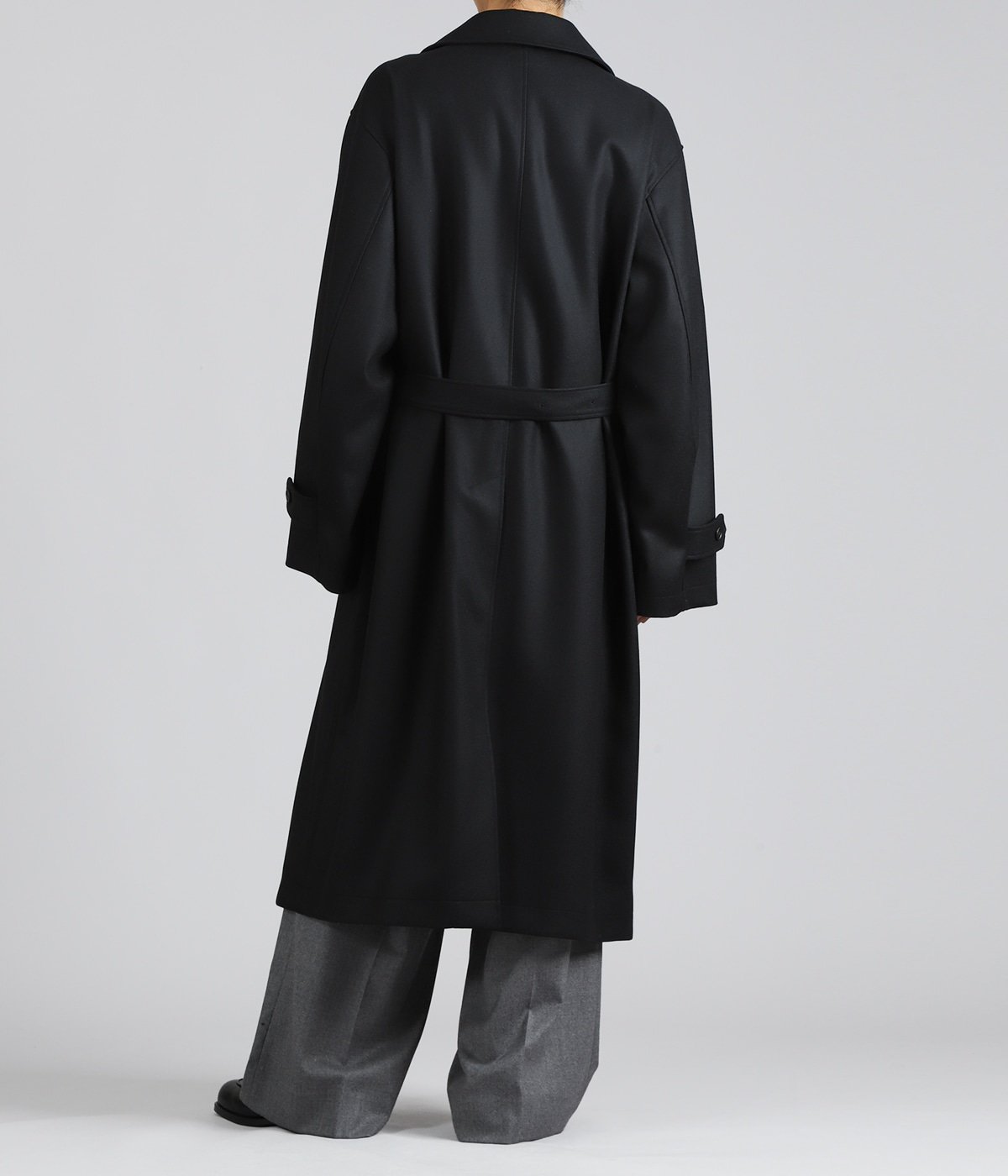 WOOL MELTON OVERSIZED DOUBLE BREASTED COAT | ssstein(シュタイン