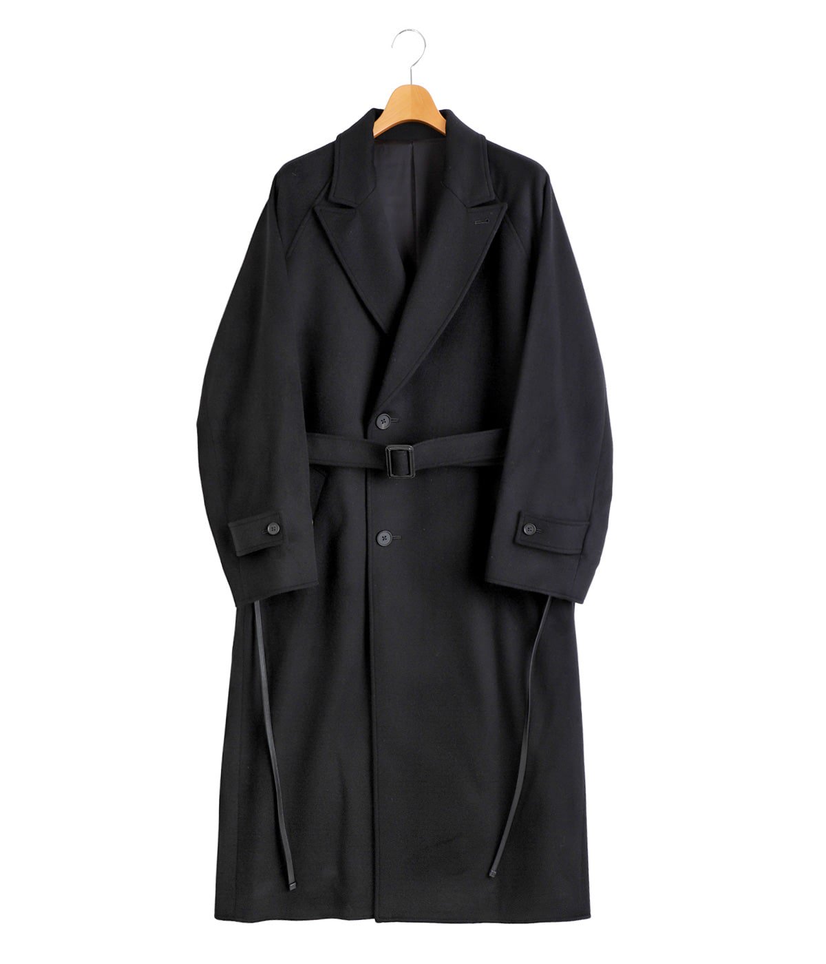 WOOL CASHMERE OVERSIZED PEAK LAPEL CHESTER COAT | ssstein
