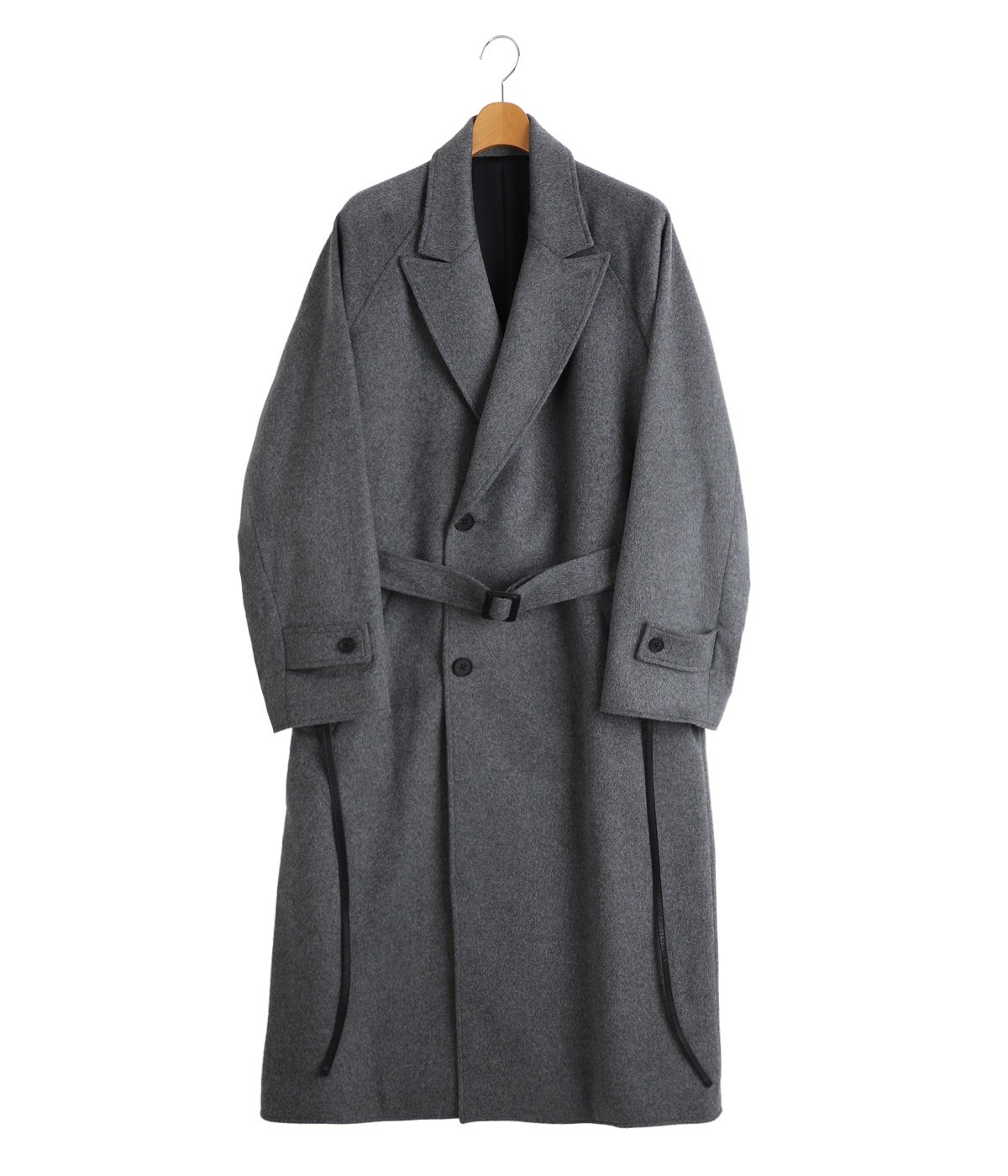 WOOL CASHMERE OVERSIZED PEAK LAPEL CHESTER COAT | ssstein