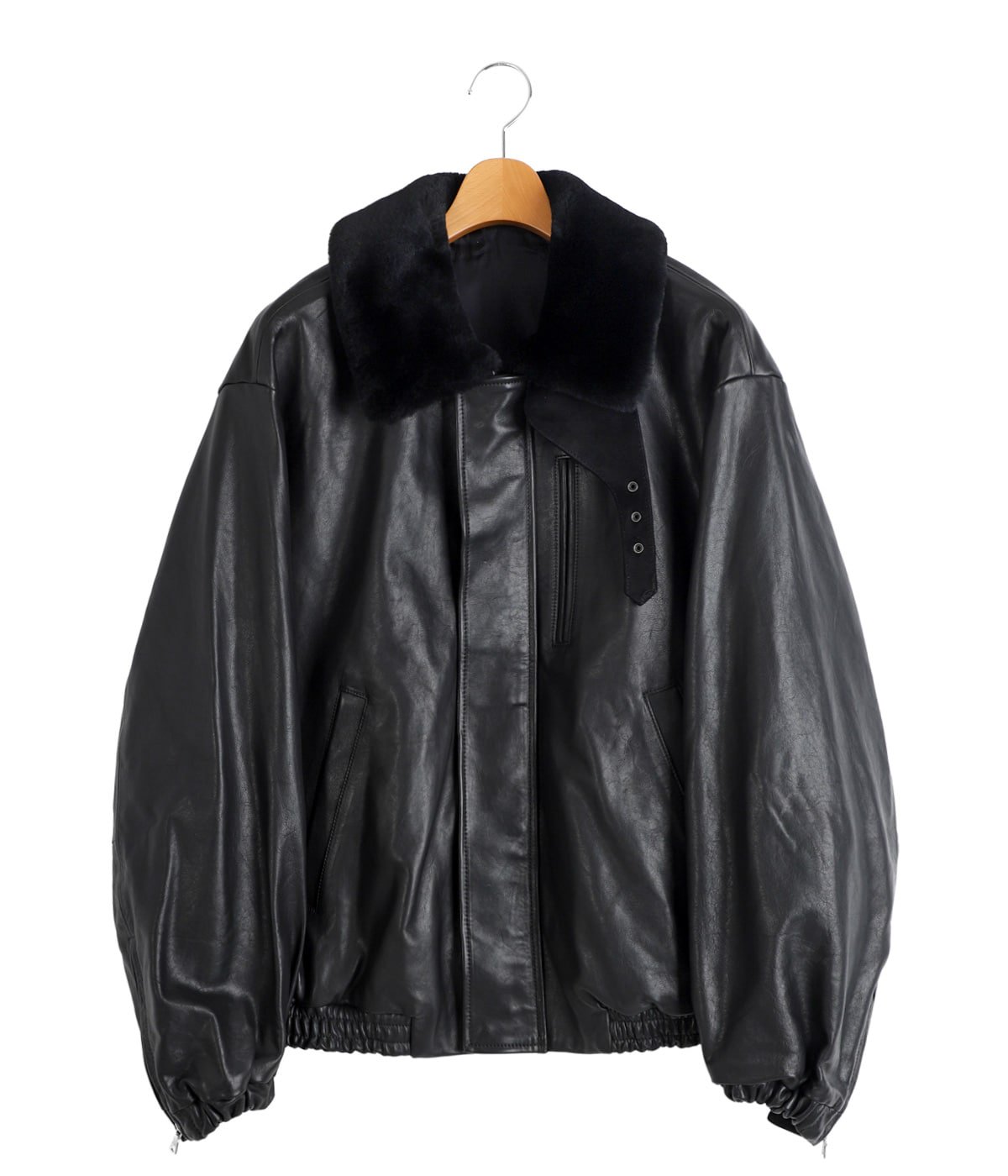 MOUTON COLLAR CALF ZIP JACKET | ssstein(シュタイン) / アウター