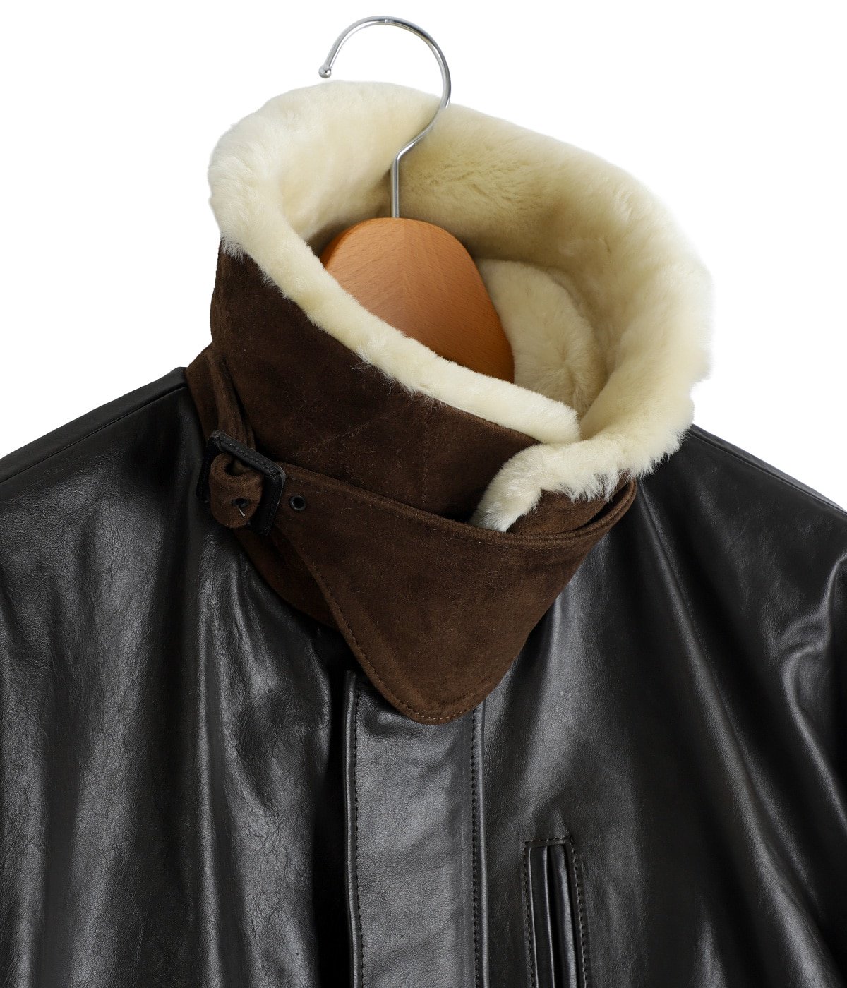 MOUTON COLLAR CALF ZIP JACKET | ssstein(シュタイン) / アウター