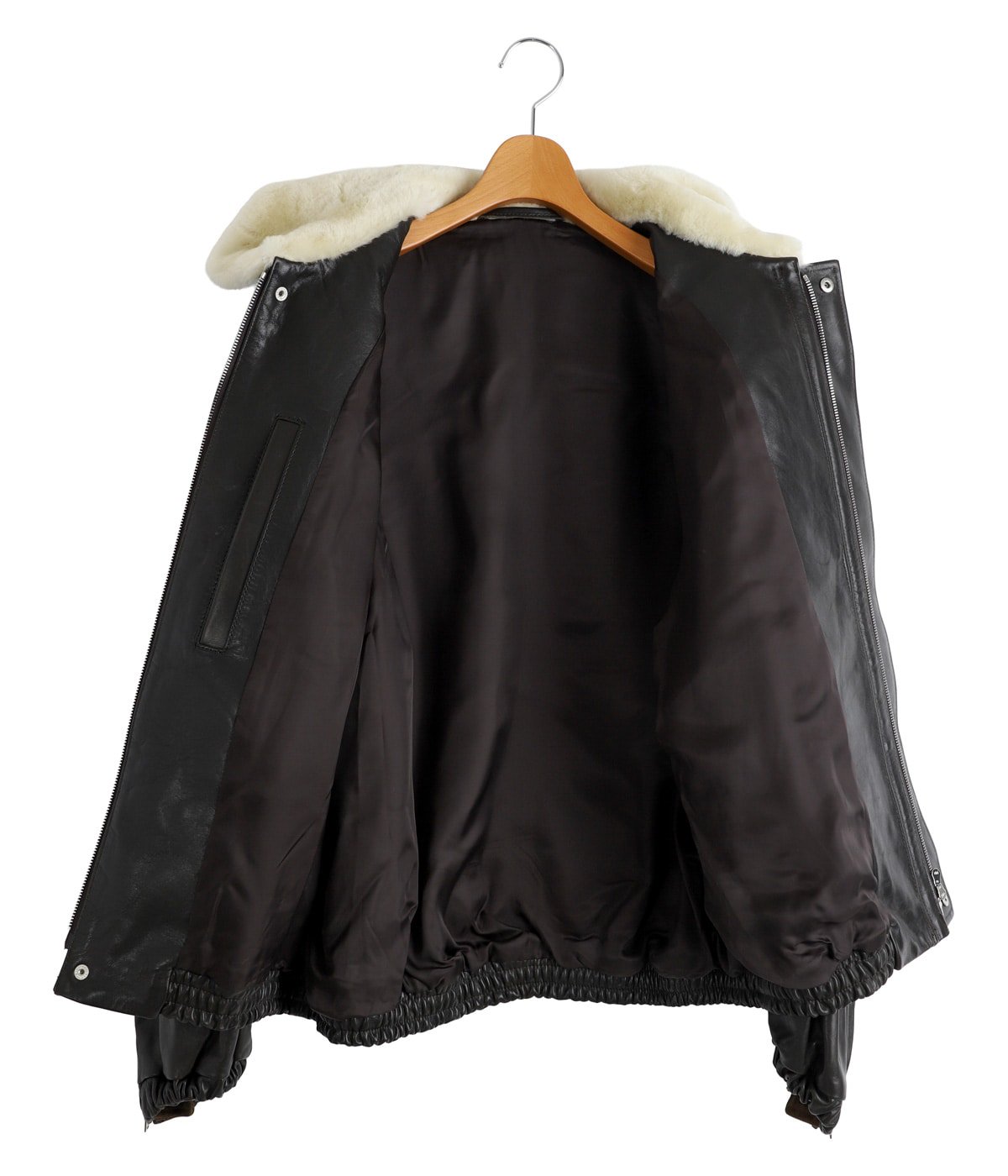 MOUTON COLLAR CALF ZIP JACKET | ssstein(シュタイン) / アウター