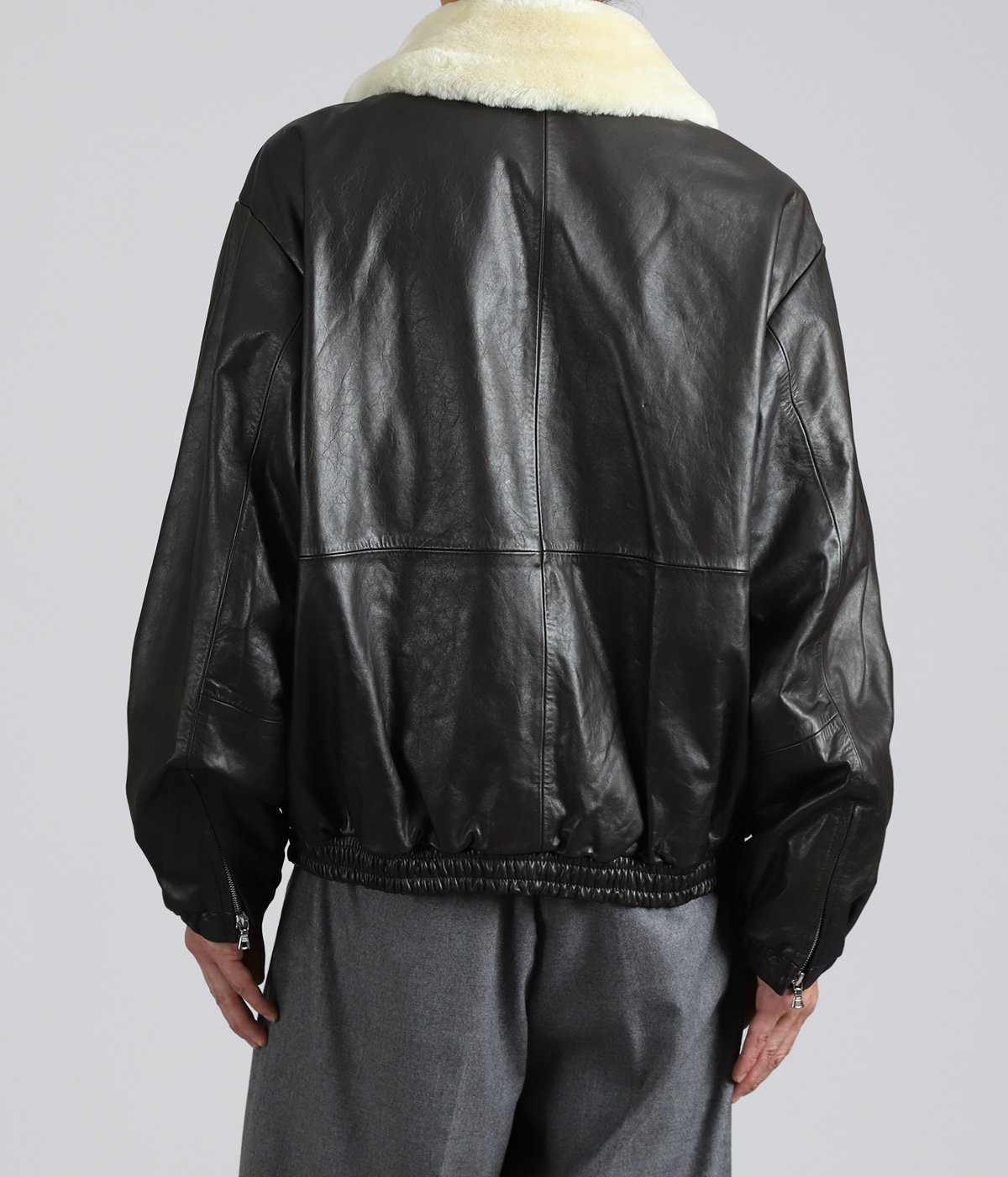 MOUTON COLLAR CALF ZIP JACKET | ssstein(シュタイン) / アウター