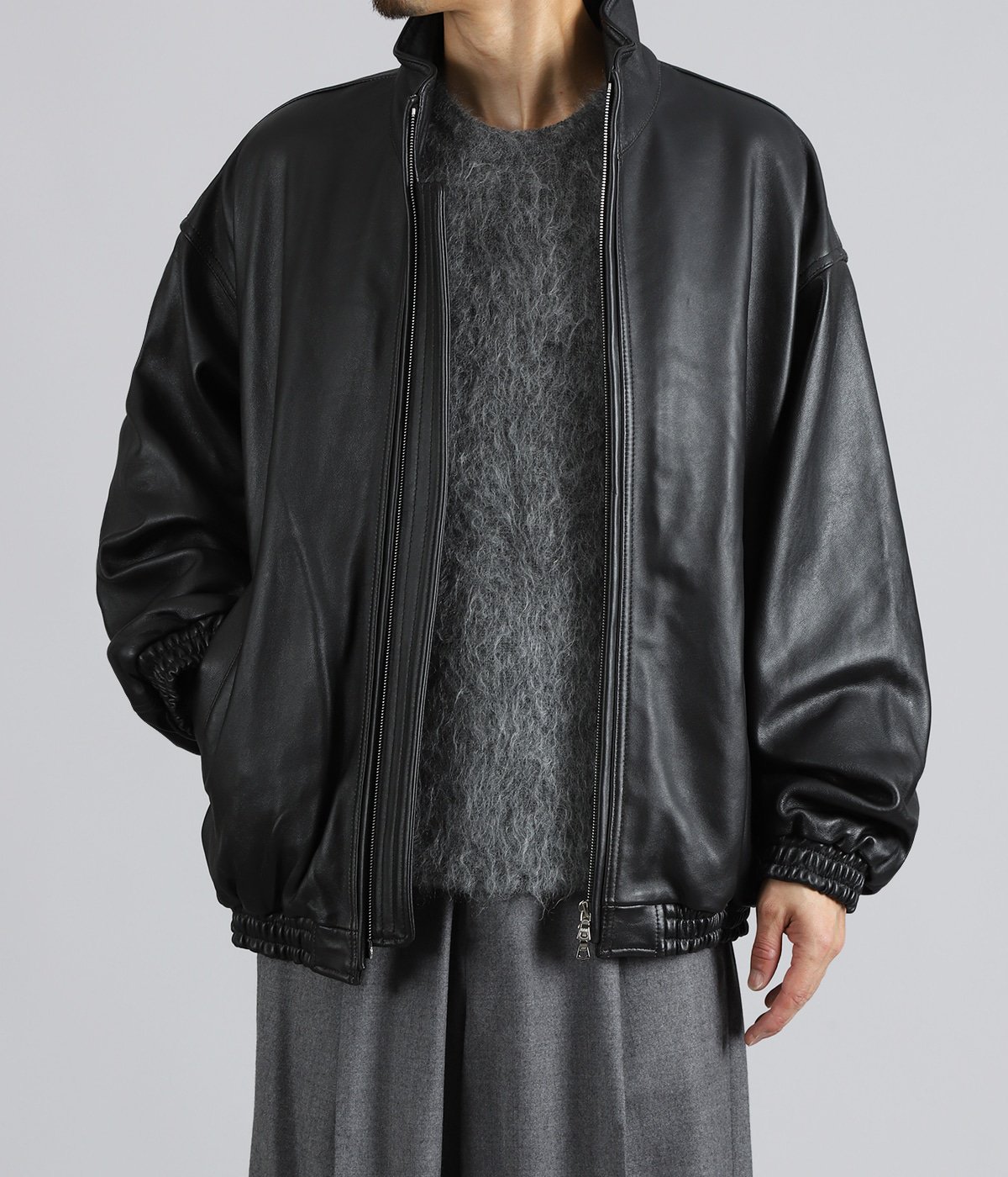 SHEEP LEATHER STAND COLLAR JACKET | ssstein(シュタイン) / アウター