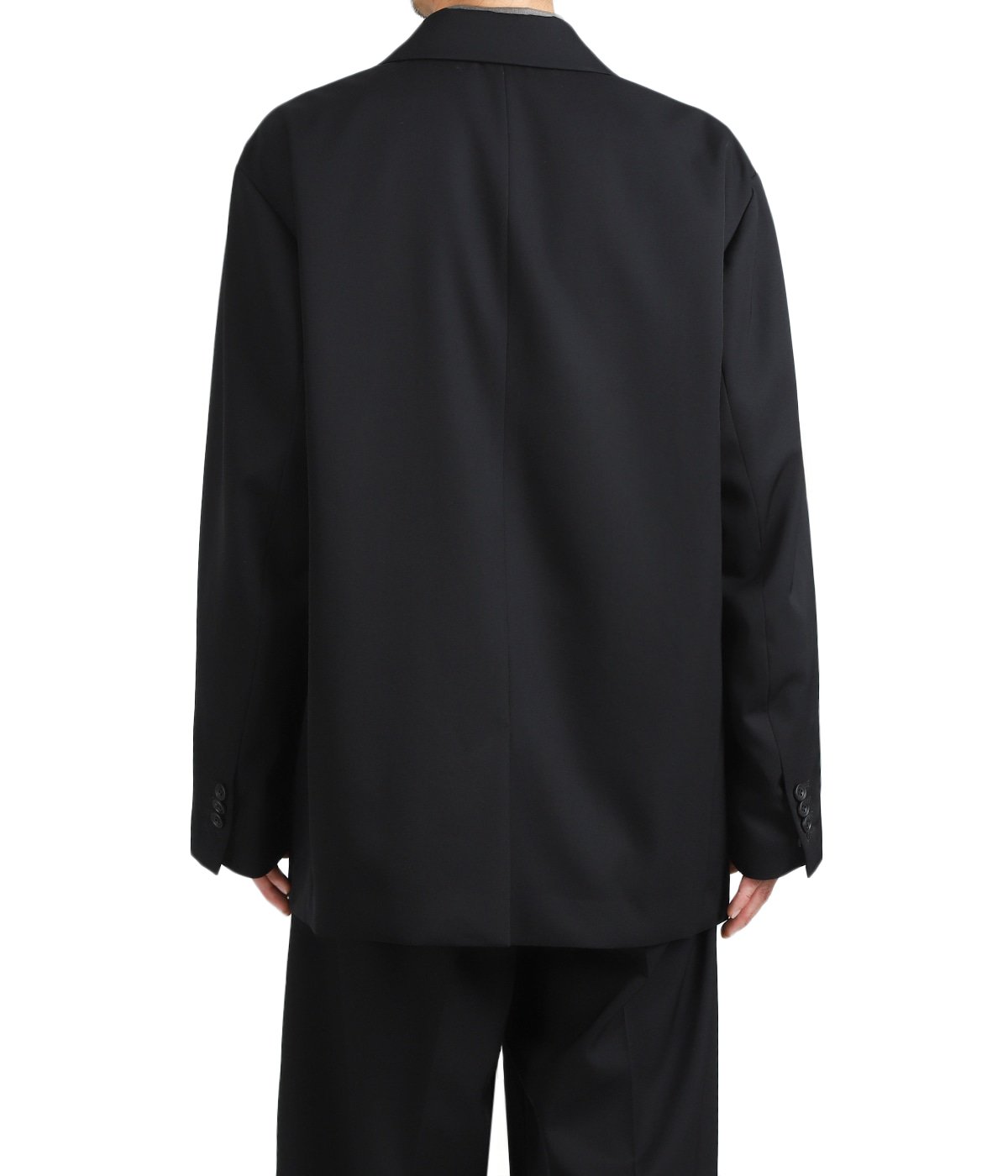 Stone  テーラードジャケット ブラック S OVERSIZED SINGLE BREASTED JACKET | ssstein(シュタイン) / アウター