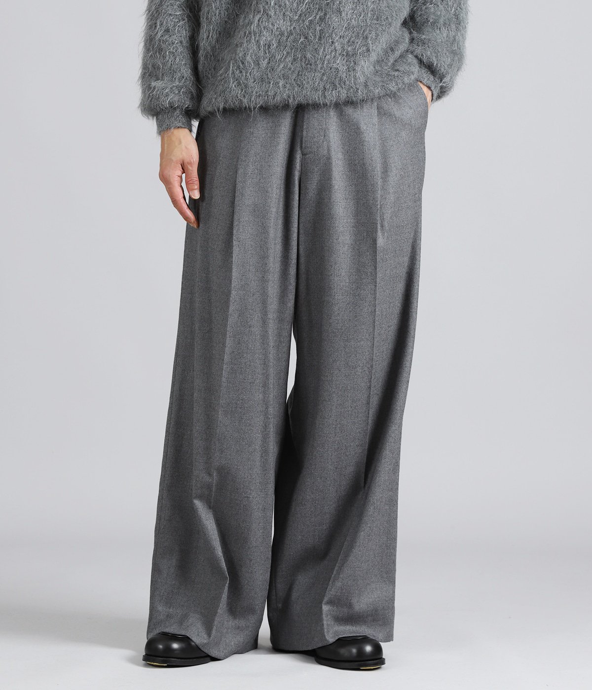 WOOL FLANNEL EXTRA WIDE TROUSERS | ssstein(シュタイン) / パンツ