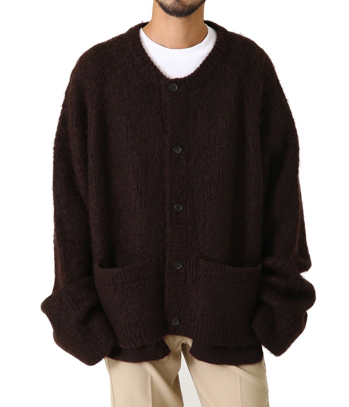 stein SUPER KID MOHAIR CARDIGAN BLACK-