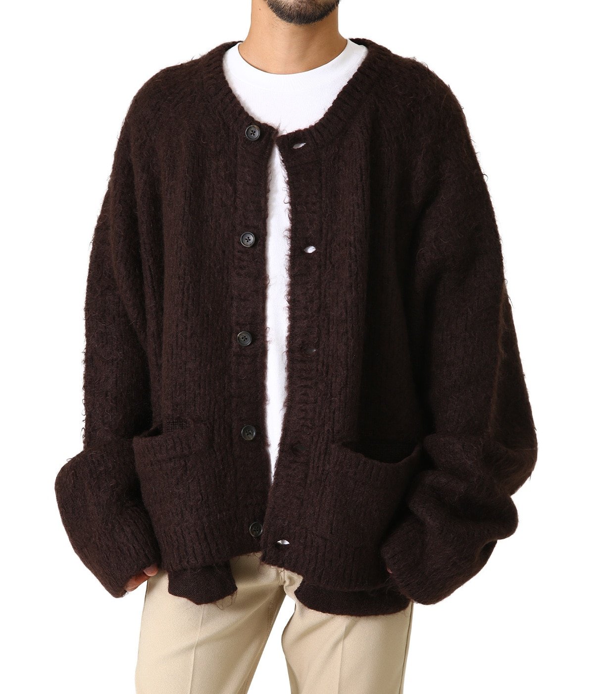 格安新品 stein kid mohair mohair cardigan kid Ｅ cardigan モヘア