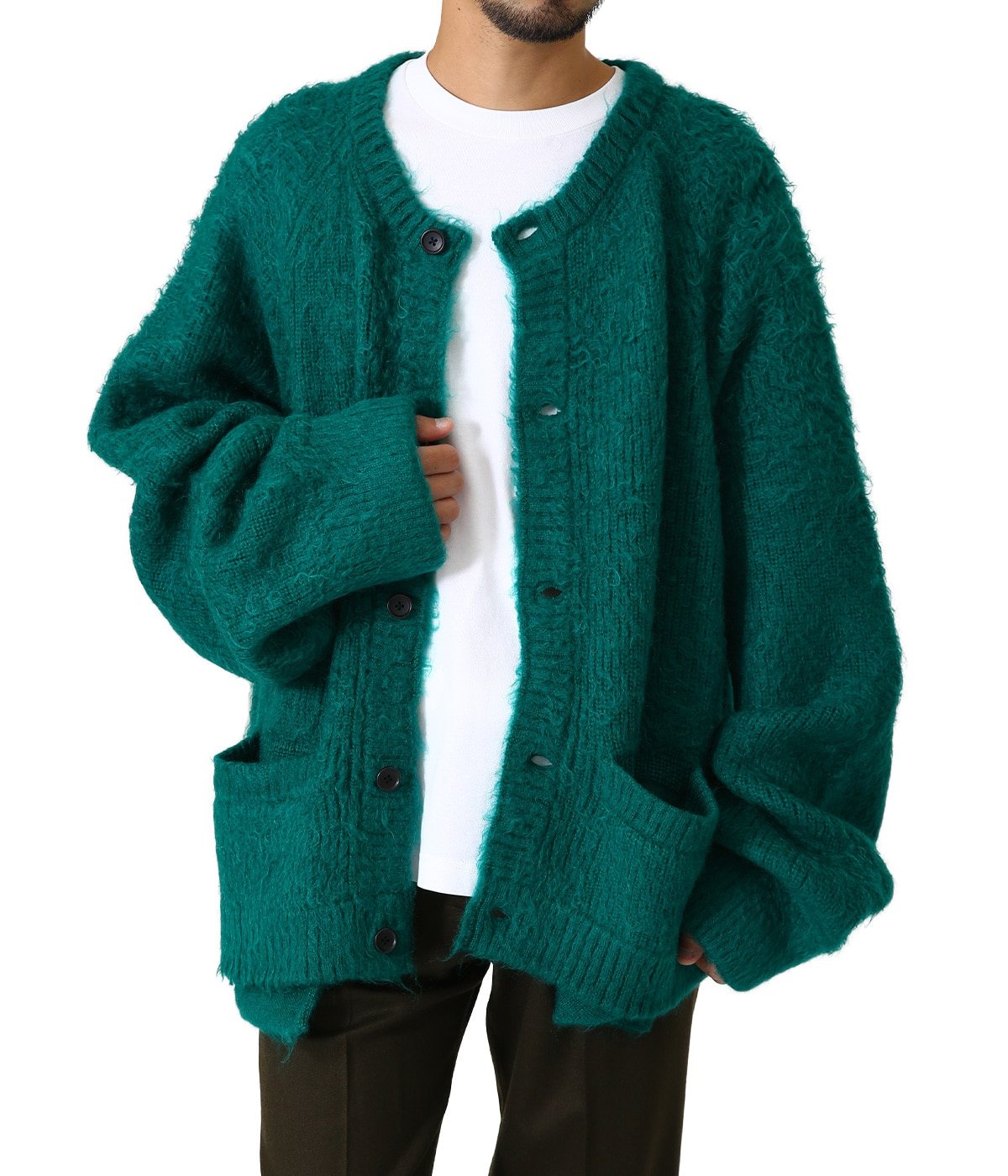 すずらん stein 20aw KID MOHAIR CARDIGAN 