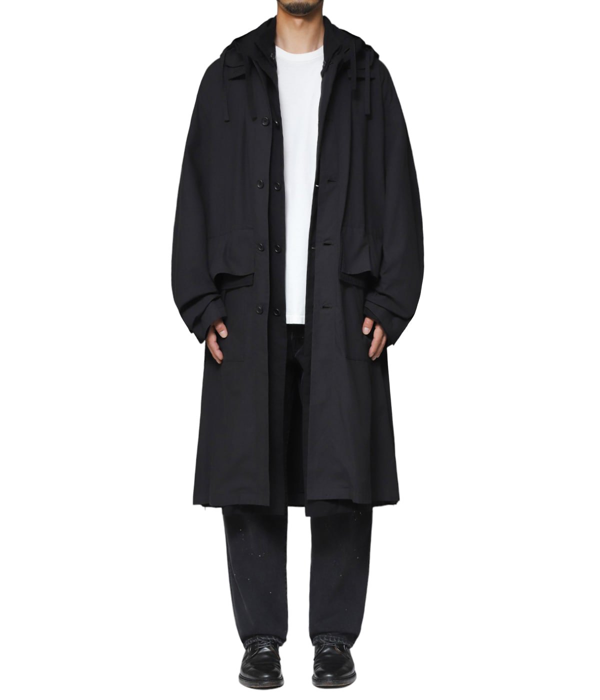 stein OVERSIZED LAYERED HOODED COAT-