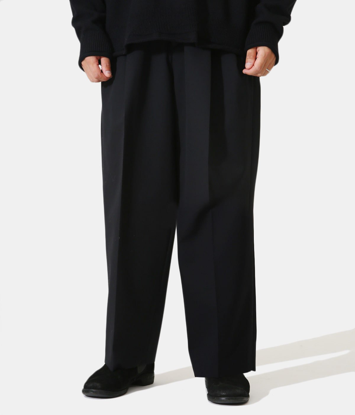 stein BELTED WIDE STRAIGHT TROUSERS 21AW | iins.org